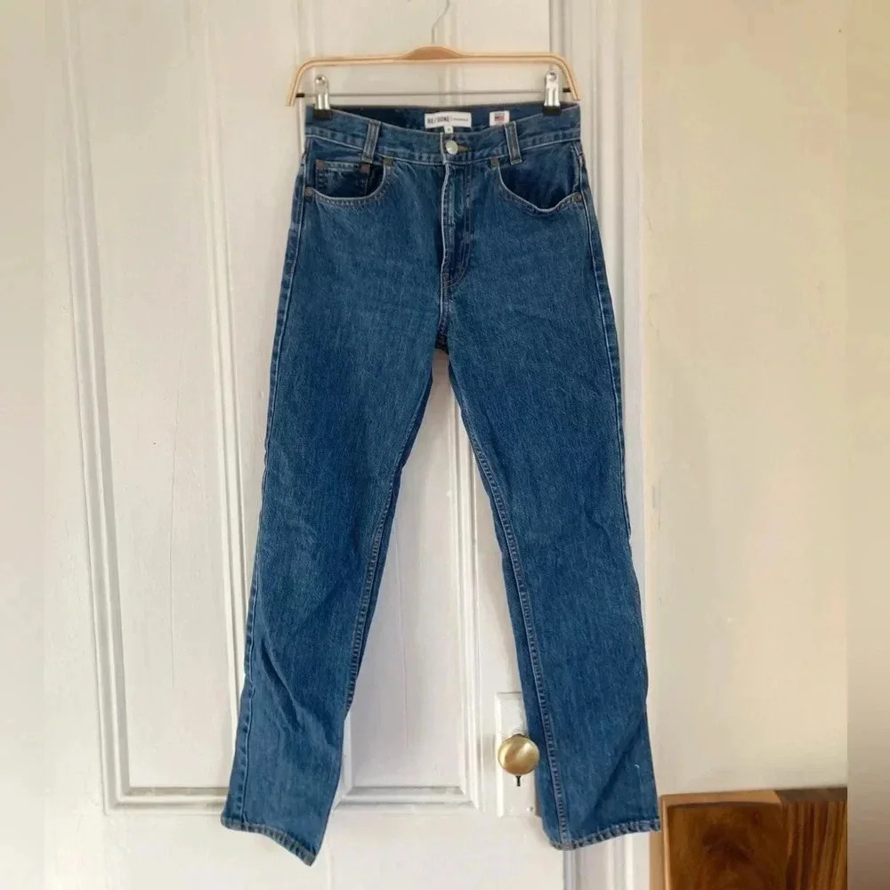 Re/Done Women's High Rise Jeans - Blue